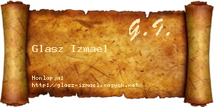 Glasz Izmael névjegykártya
